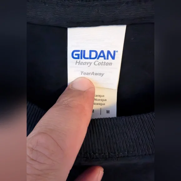 Black T-Shirt with Gold Graphic - Picture 4 of 6